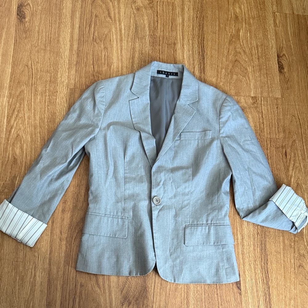 Theory Light Gray Blazer